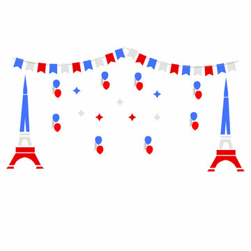 Eiffel tower city france happy bastille..Perfect for background happy bastille day.