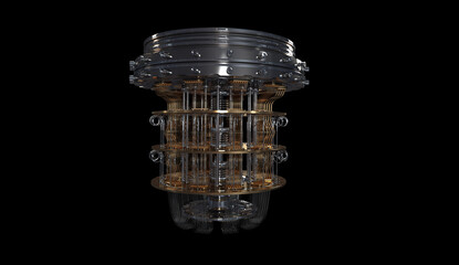 quantum computer on a black background