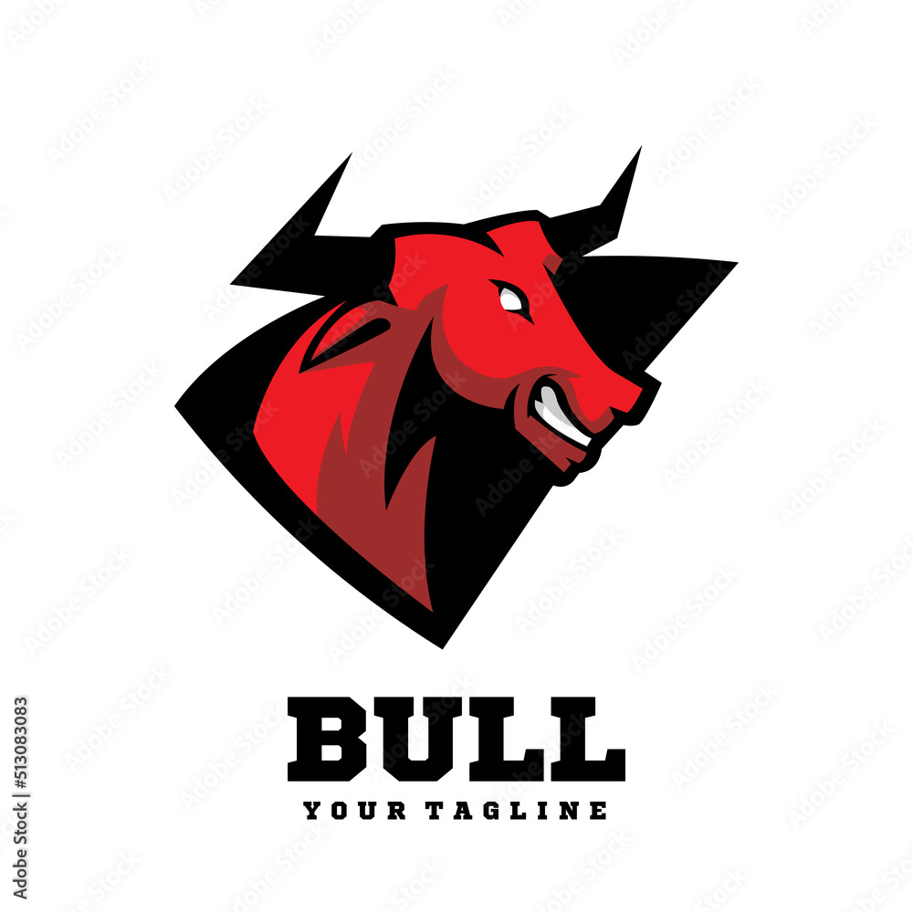 Wall mural bull sports logo