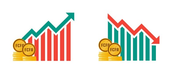 Central African CFA Franc Currency Fluctuation Illustrations