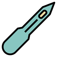 machine needles outline filled color icon
