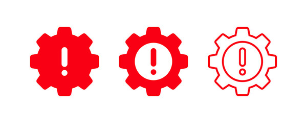 Technical problem icon vector illustration. Process or failure icon in applications. Concept of repair or maintenance symbol. Icon for Tech fault, glitch, disruption web element.