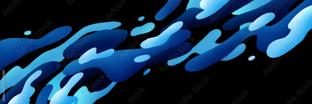 Poster abstract horizontal wavy flat background. panoramic wallpaper with liquid shape pattern. pastel mute