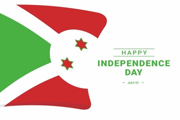Burundi Independence Day. Vector Illustration. The illustration is suitable for banners, flyers, stickers, cards, etc.