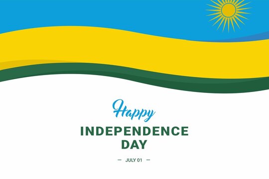 Rwanda Independence Day. Vector Illustration. The illustration is suitable for banners, flyers, stickers, cards, etc.