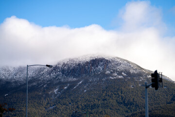 mount wellington, the mountain national park over looking Hobart, Tasmania, Australia 