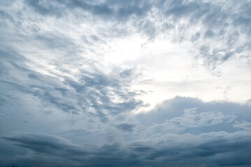 Obraz premium Cloudy blue heaven sky background
