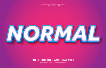 editable text effect, Normal style