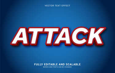 editable text effect, Attack style