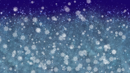 Fototapeta premium Abstract blue festive background with snowflakes