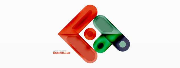 Square and circle minimal abstract background. Vector illustration for wallpaper banner background