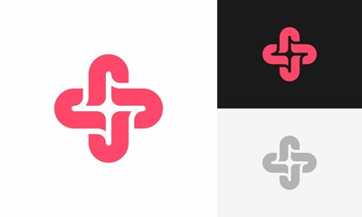 medical cross logo design vector