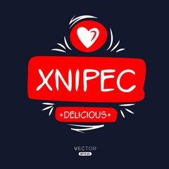 Creative (Xnipec) logo, Xnipec sticker, vector illustration.