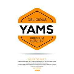 Creative (Yams) logo, Yams sticker, vector illustration.