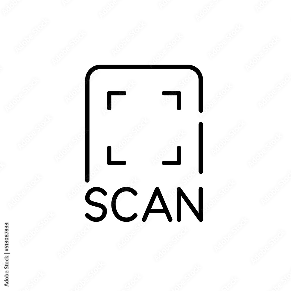 Aufkleber scan a qr code with your smartphone. pixel perfect, editable stroke line icon