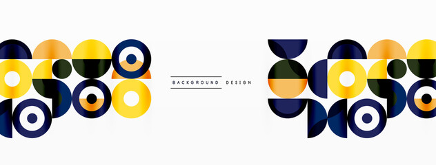 Colorful circle abstract background. Template for wallpaper, banner, presentation, background