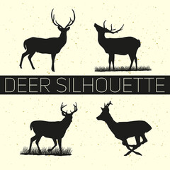 Deer silhouette Vector Design