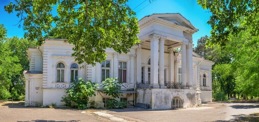 The ancient buildings of the Chkalov sanatorium in Odessa, Ukraine - obrazy, fototapety, plakaty