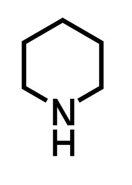 Piperidine Chemical Compound Flat Icon