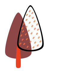 Cute Tree with Scribble Illustration