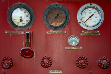 old meter with gauges