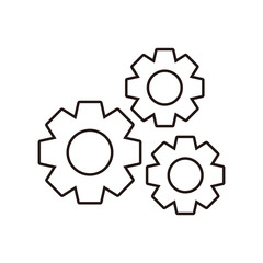 gear icon vector illustration sign