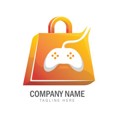game shop colorful gradient logo design template