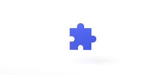 Puzzle, Jigsaw Isolated on background, icon, 3d rendering.