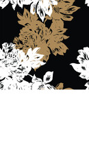 Beautiful pattern with flowers and leaf.Floral vector illustration. 
