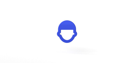 Male Isolated on background, icon, 3d rendering.