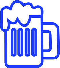  blue illustration of a glass of water, blue bear glass 