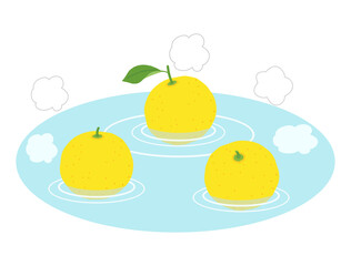 ゆず湯をイメージしたイラスト