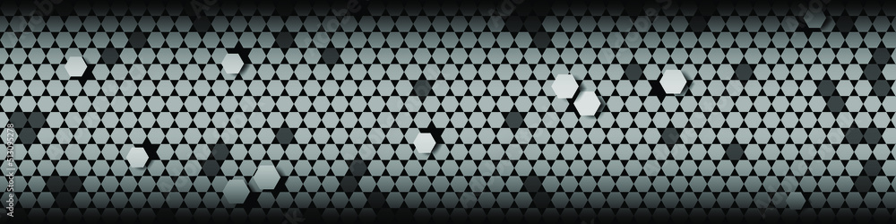Poster abstract hexagon gray background with light and shadow. modern vector illustration