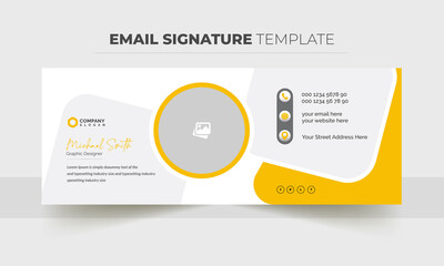Email Signature Template Design, Professional and Clean email design 