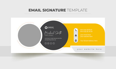 Email Signature Template Design, Professional and Clean email design 