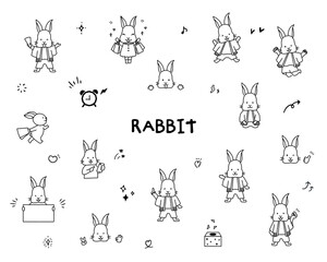 はっぴを着ているうさぎ