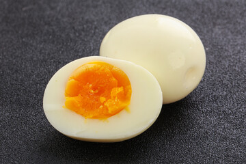 Boiled chicken egg for breakfast