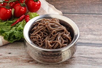 Asian cuisine - soba in the bowl