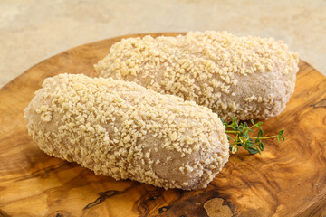 Raw chicken cutlet for roast
