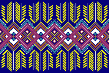 Seamless Geometric, Blue -Toned Colorful Pattern for Texti, Ceramic Tiles and Backgrounds.