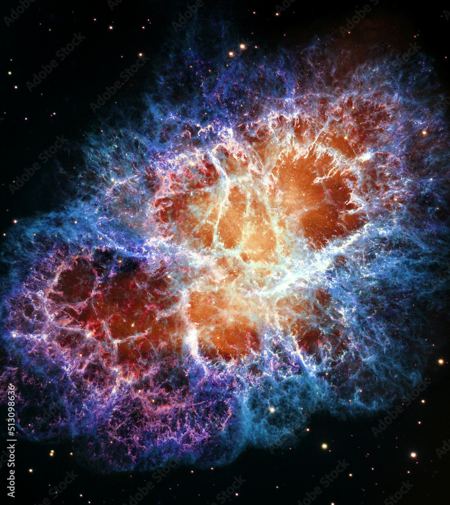 Canvas Prints the crab nebula m1 in constellation taurus. elements of this picture furnished by nasa