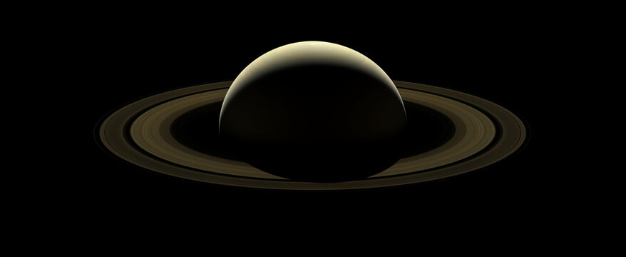 Planet Saturn and his spectacular rings. Elements of this image were furnished by NASA.