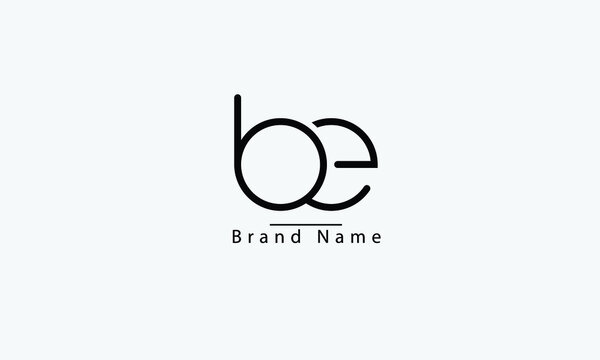 be, eb, b, e, abstract vector logo monogram template