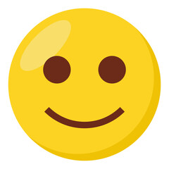 Happy face expression character emoji flat icon.
