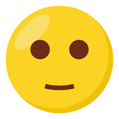 Happy face expression character emoji flat icon.