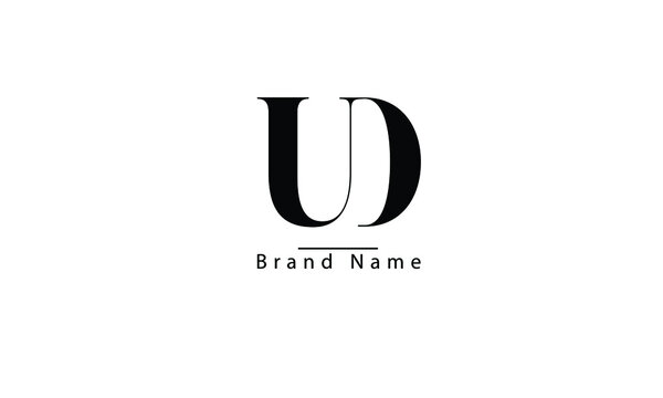 UD DU U D abstract vector logo monogram template