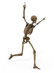 3d-illustration of an isolated fantasy skeleton is the winner