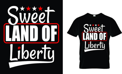 USA Independence Day (4th of july ). T-Shirt Design Template.