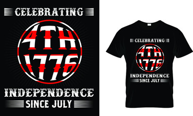 USA Independence Day (4th of july ). T-Shirt Design Template.