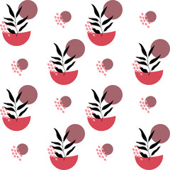 Botanical Abstract Seamless Pattern